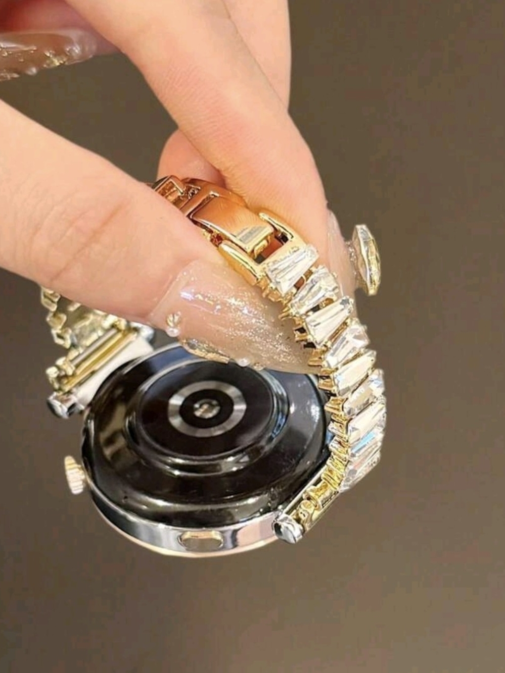 Smartwatch Band Gold Crystal Bracelet  Strap Compatible Wearable